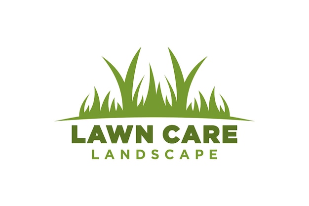 芝生または園芸事業組織またはウェブサイトの横向きロゴ