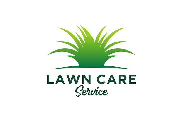 Vector landscape logo for lawn or gardening business organization or website