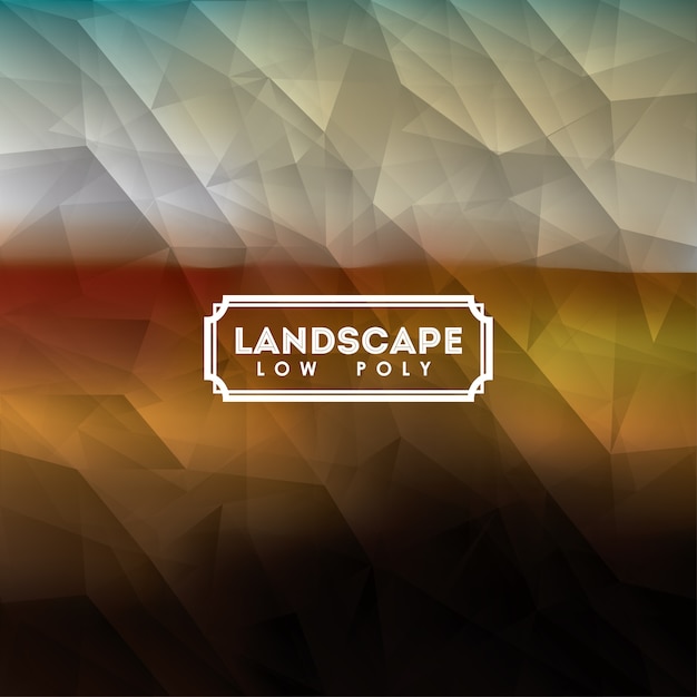 Landscape over low poly background isolated icon design