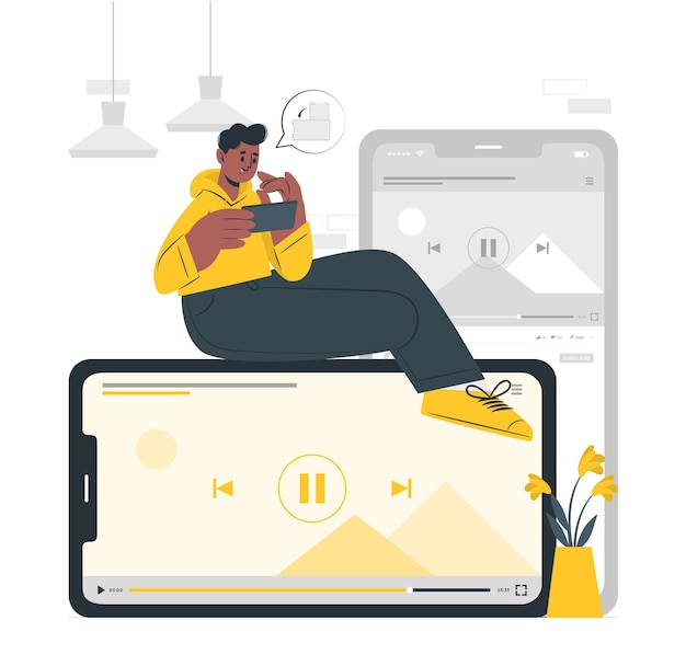 Landscape mode Flat Illustrations