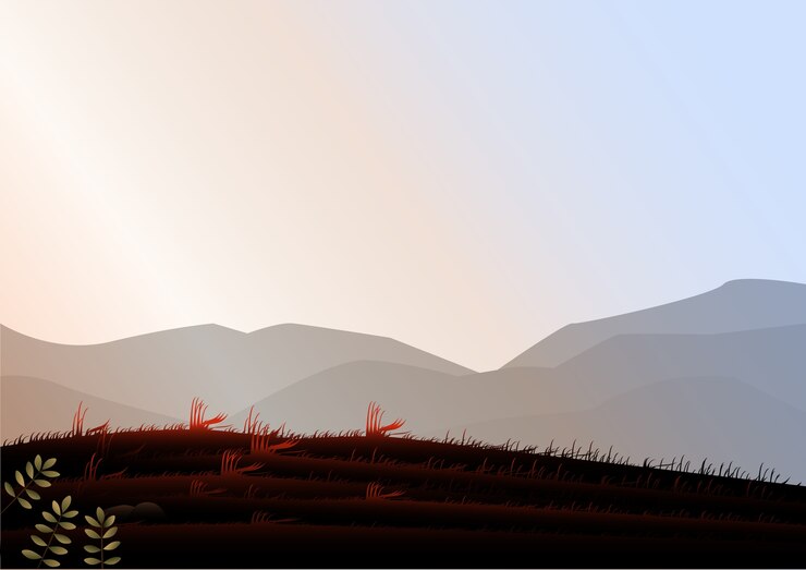 landscape mountain in the evening background  