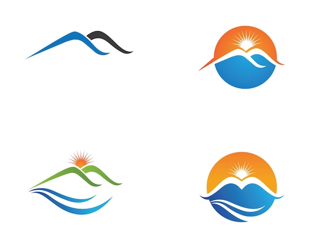 Landscape mountain logo vector