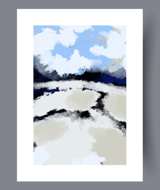 Landscape nature watercolor wall art print