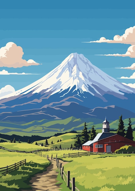 landscape scenery illustrations