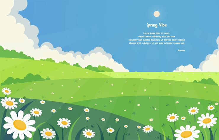 Vector 풍경 봄 배경 banner