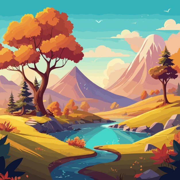 Vector landscape vector