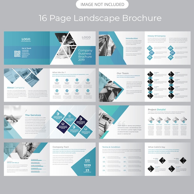 Landschap bedrijfsprofiel brochure template