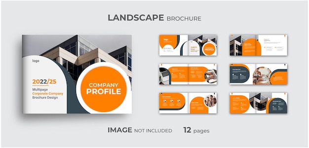 Landschap brochure sjabloon lay-out ontwerp een minimalistisch bedrijf Corporate bedrijfsprofiel sjabloon