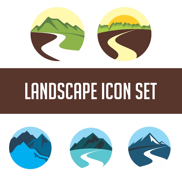 landschap icon set