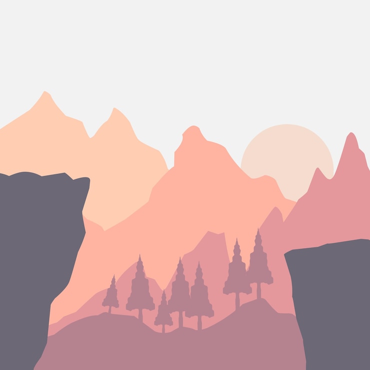 Vector landschap illustratie ontwerp