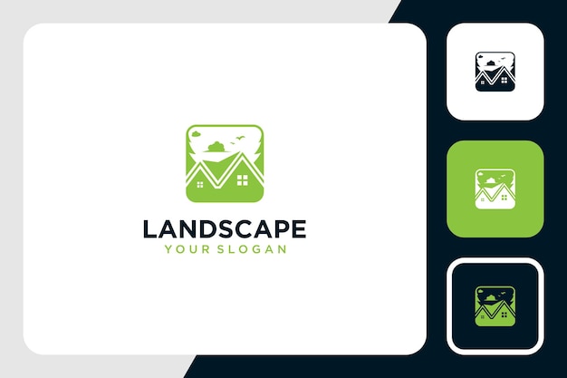 Landschap logo ontwerp inspiratie