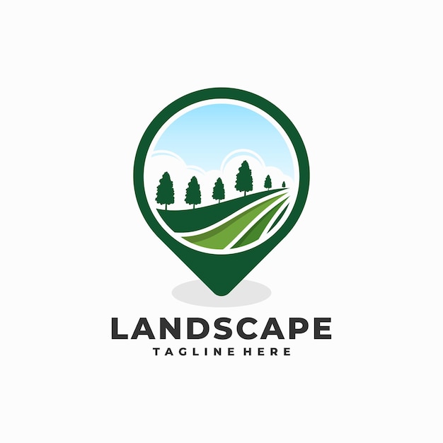 landschap plaats logo ontwerp