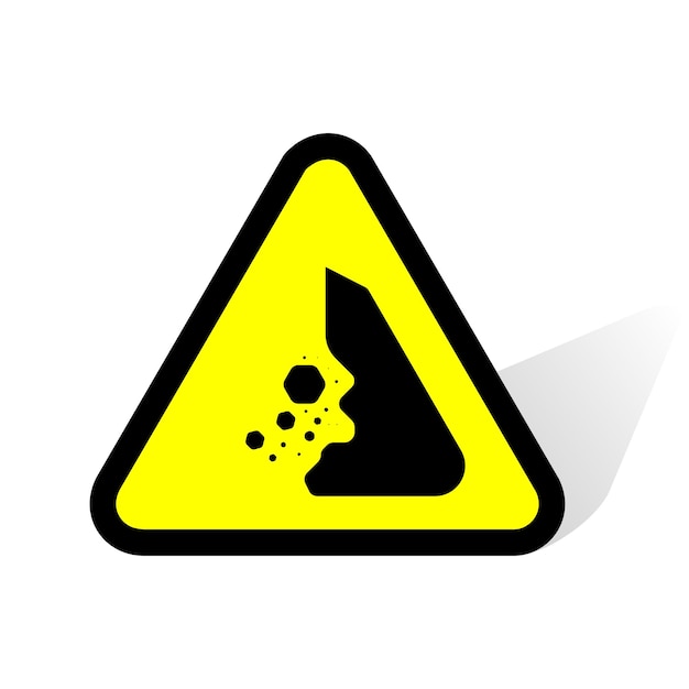 landslide hazard triangle sign