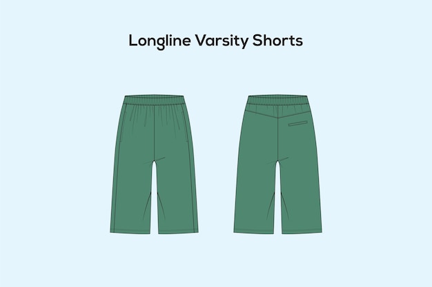 Lange Varsity-shorts