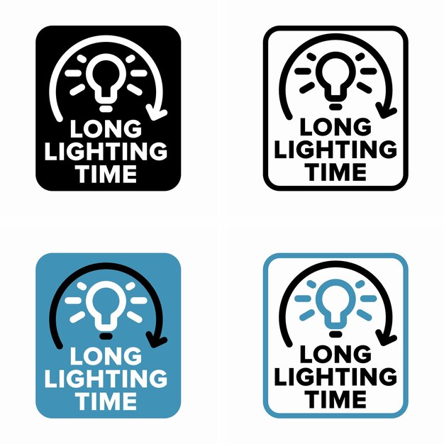 Lange verlichtingstijd vector informatiebord