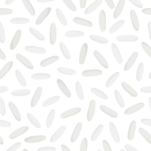 Langkorrelige rijst vector cartoon naadloze patroon voor boerenmarkt sjabloonontwerp, label en verpakking.