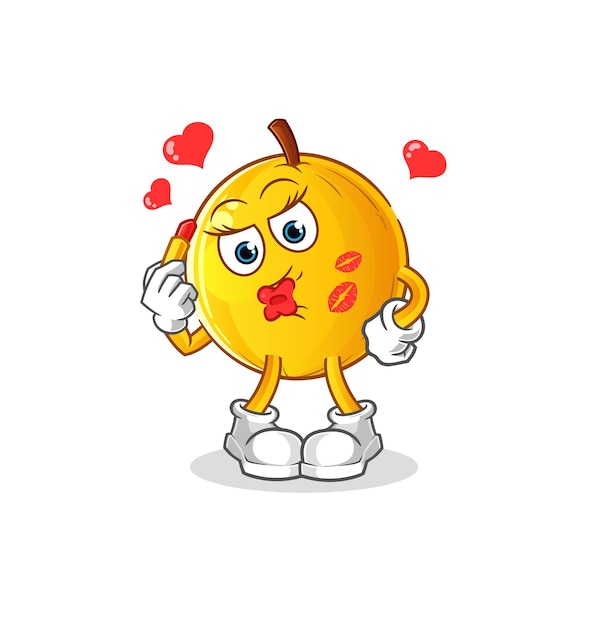 Langsat fruit make up mascot. cartoon vector