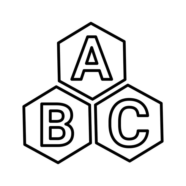 Language abc outline icon line vector design