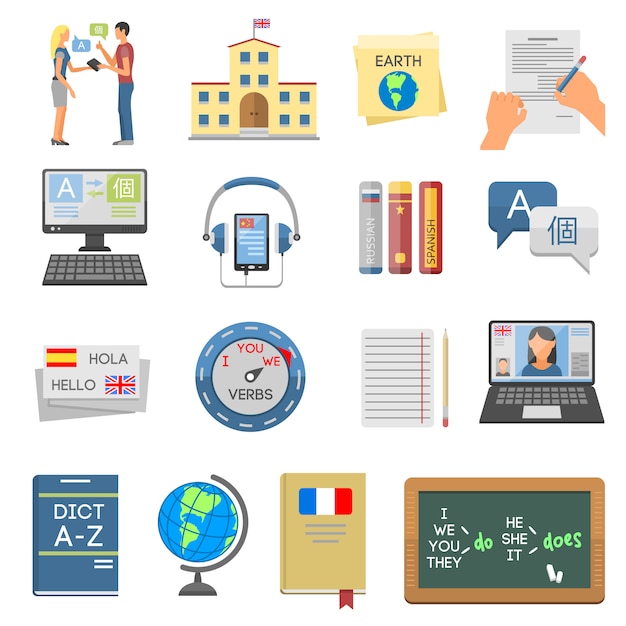 Languages education and school learning elements