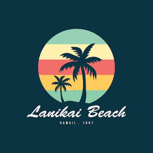 Tshirt grafica e abbigliamento da spiaggia di lanikai