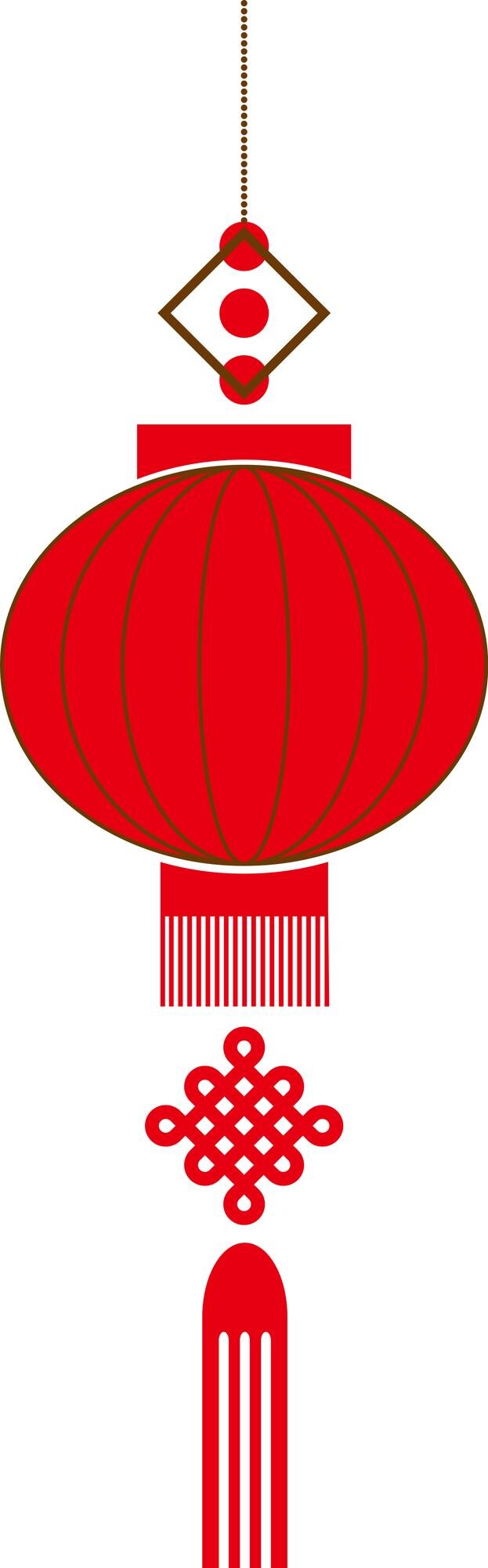 Vector lantaarn chinees decoratieconcept lantaarndecoratie