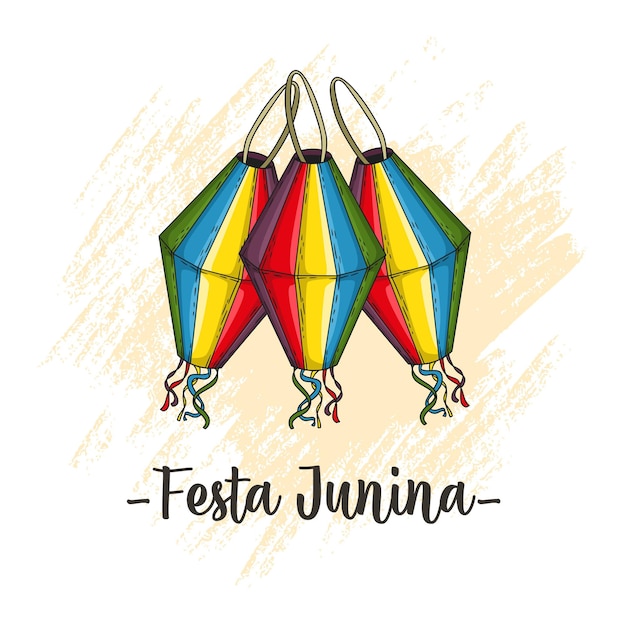 Lantaarnhandtekening voor festa junina