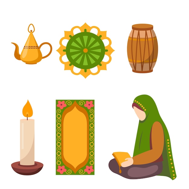 Vector lantaarns, vooral traditionele lantaarns zoals fanoos, zijn iconische symbolen van de ramadan.