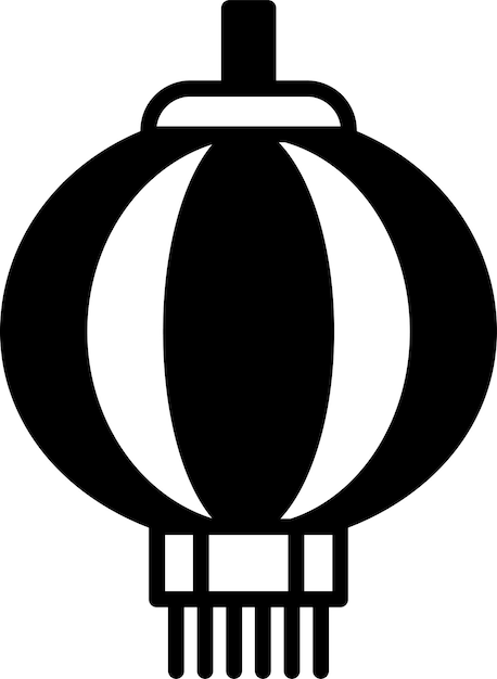 Lantern glyph en lijnvector illustratie