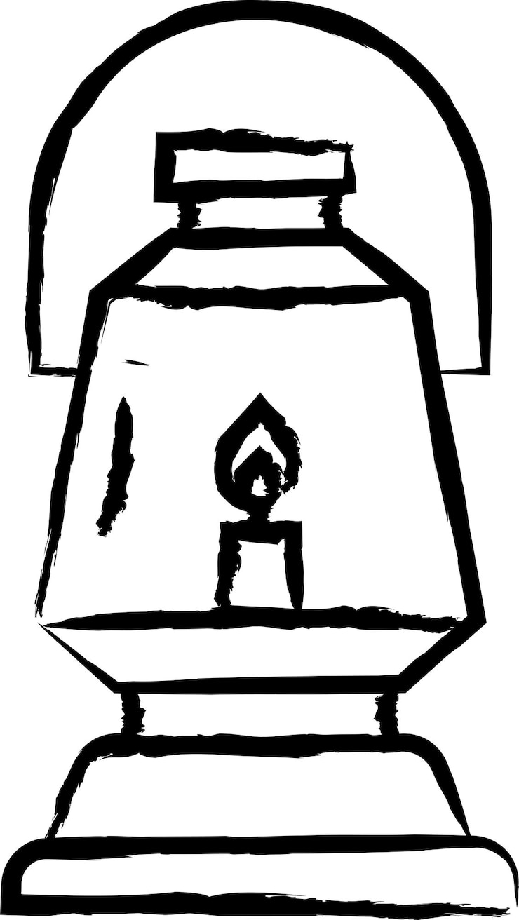 वेक्टर lantern hand drawn vector illustration