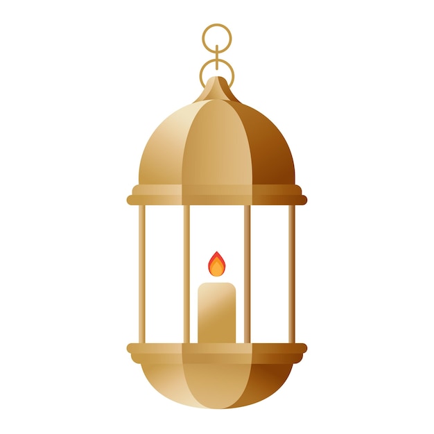 Vector lantern lamp islamic ornament on ramadan kareem illustration 01