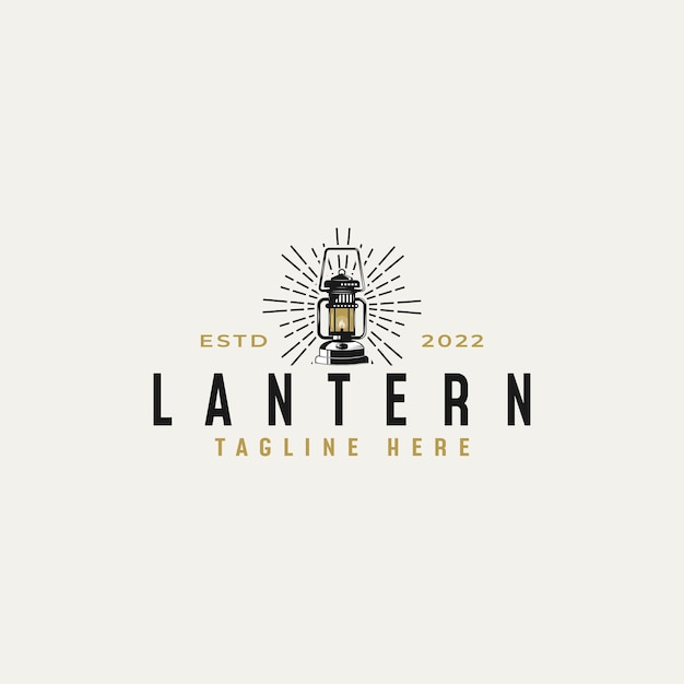 Lantern Vintage logo Design Illustration