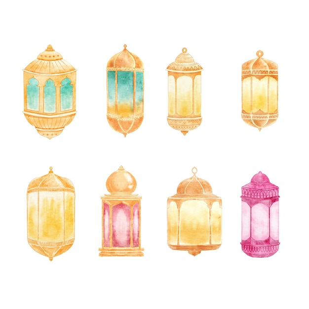 Lantern water color collection