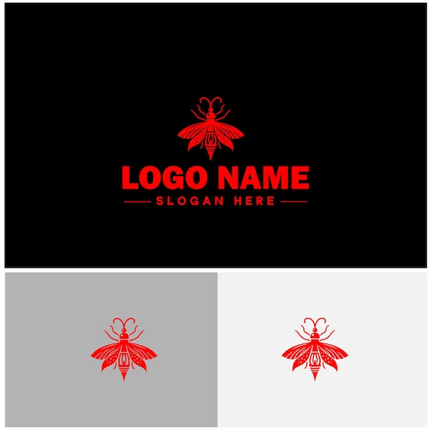 Lanternfly logo icon vector for business brand app icon Lanternfly Insect bee logo template