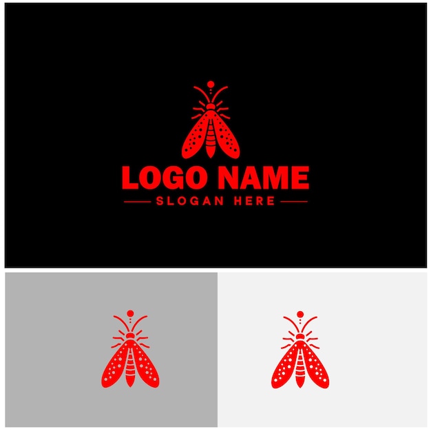 Vector lanternfly logo icon vector for business brand app icon lanternfly insect bee logo template