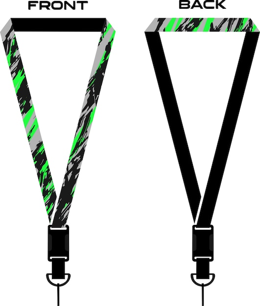Vector lanyard abstract illustration template for honey bee company