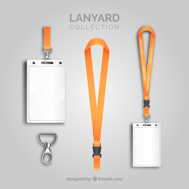 Lanyard-collectie met een realistisch ontwerp