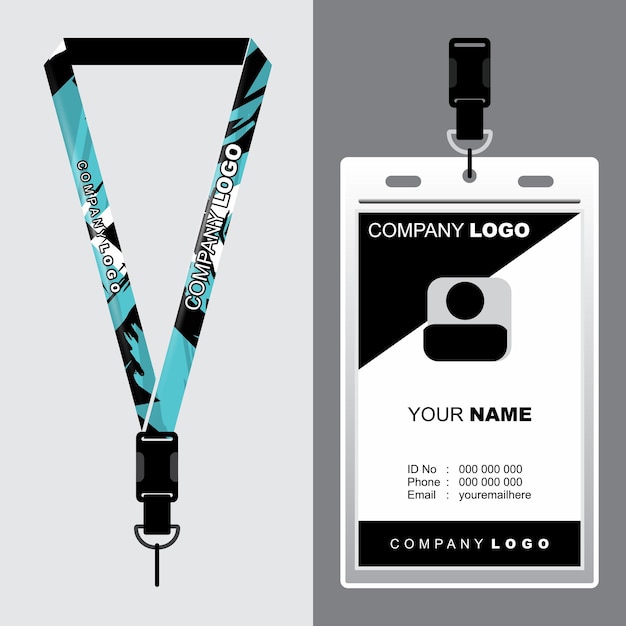 Vector lanyard design inspiration for your company cool nametag rope design eps10 full vector