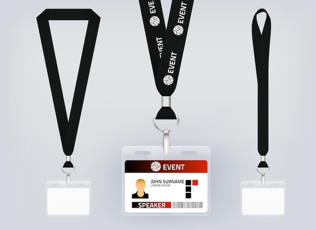 Lanyard met badge en metalen stuk