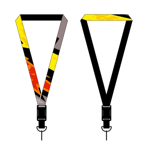 Vector lanyard sjabloonontwerp voor bedrijfsdoeleinden en meer