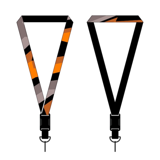 Vector lanyard sjabloonontwerp voor bedrijfsdoeleinden en meer