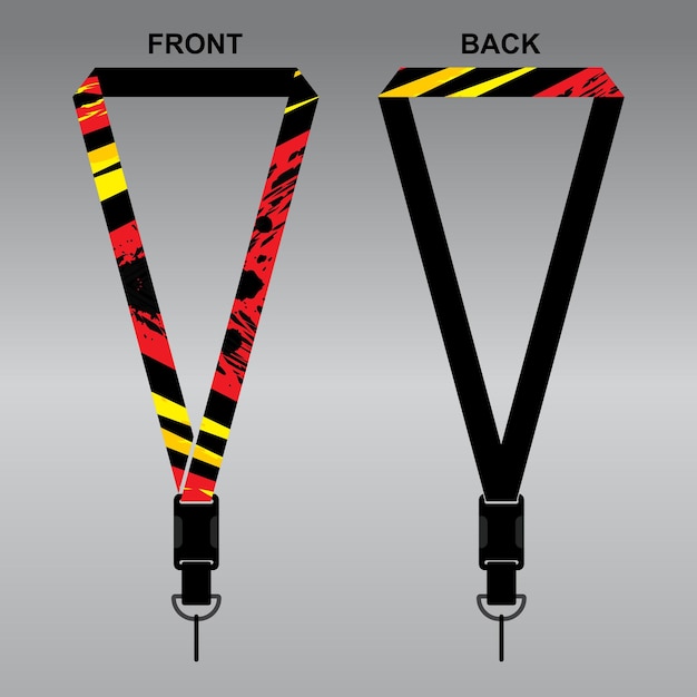 Lanyard-sjabloonontwerp voor bedrijfsdoeleinden en meer