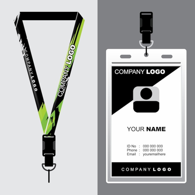 Vector lanyard template design for company purposes and more