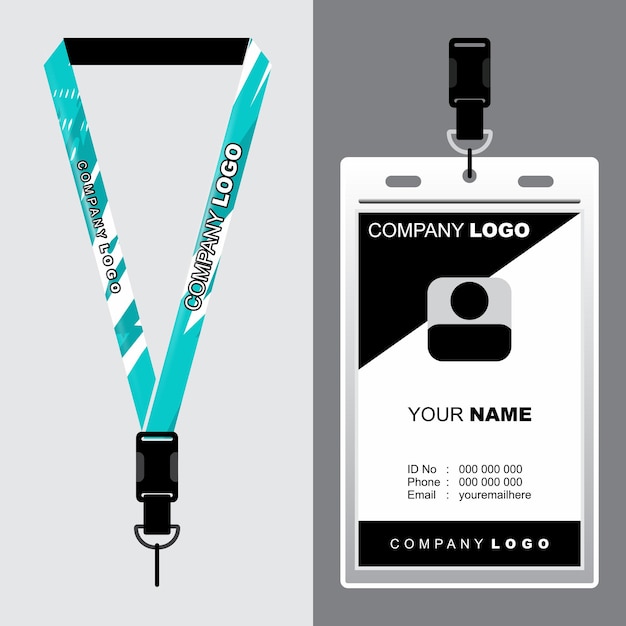 Vector lanyard template design for company purposes and more