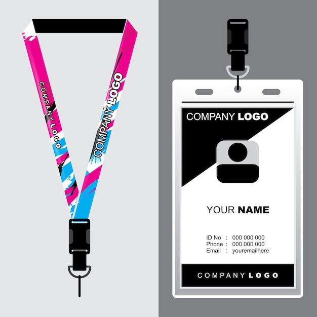 Vector lanyard template design for company purposes and more