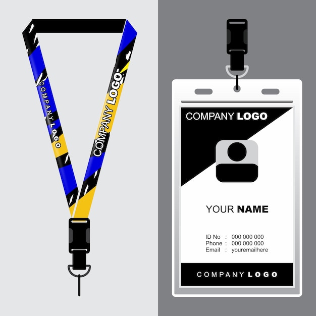 Lanyard Template Design For Company Purposes And More