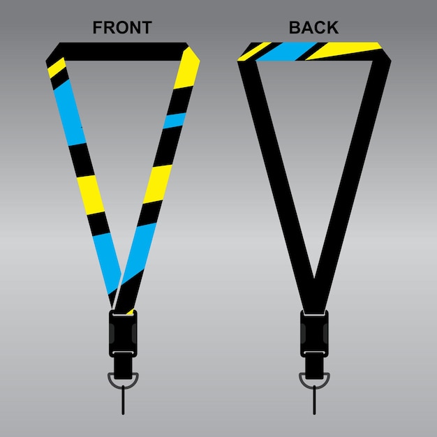 Lanyard Template Design voor bedrijfsdoeleinden en meer