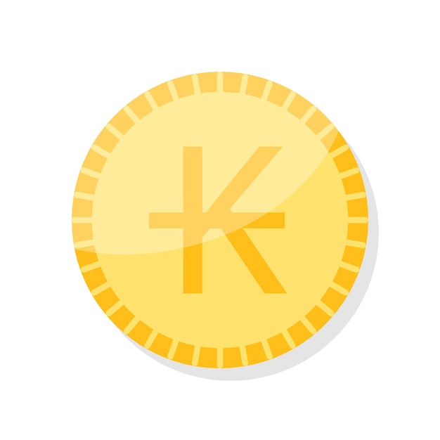 Vector lao kip currency symbol coin