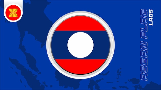 laos asean vlag achtergrond