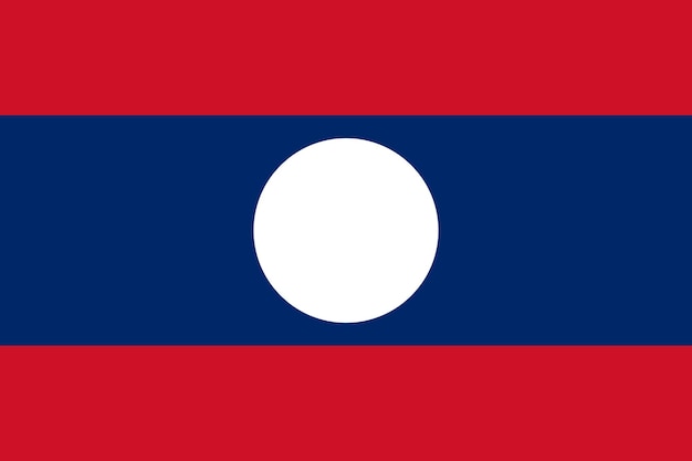 Laos flag simple illustration for independence day or election