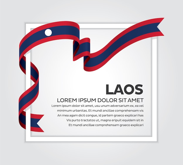 Laos flag vector